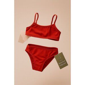 Andie Swim Kids Bikini Set Toddler Girls' Size 2T Cherry Red AK002 Summer NWT